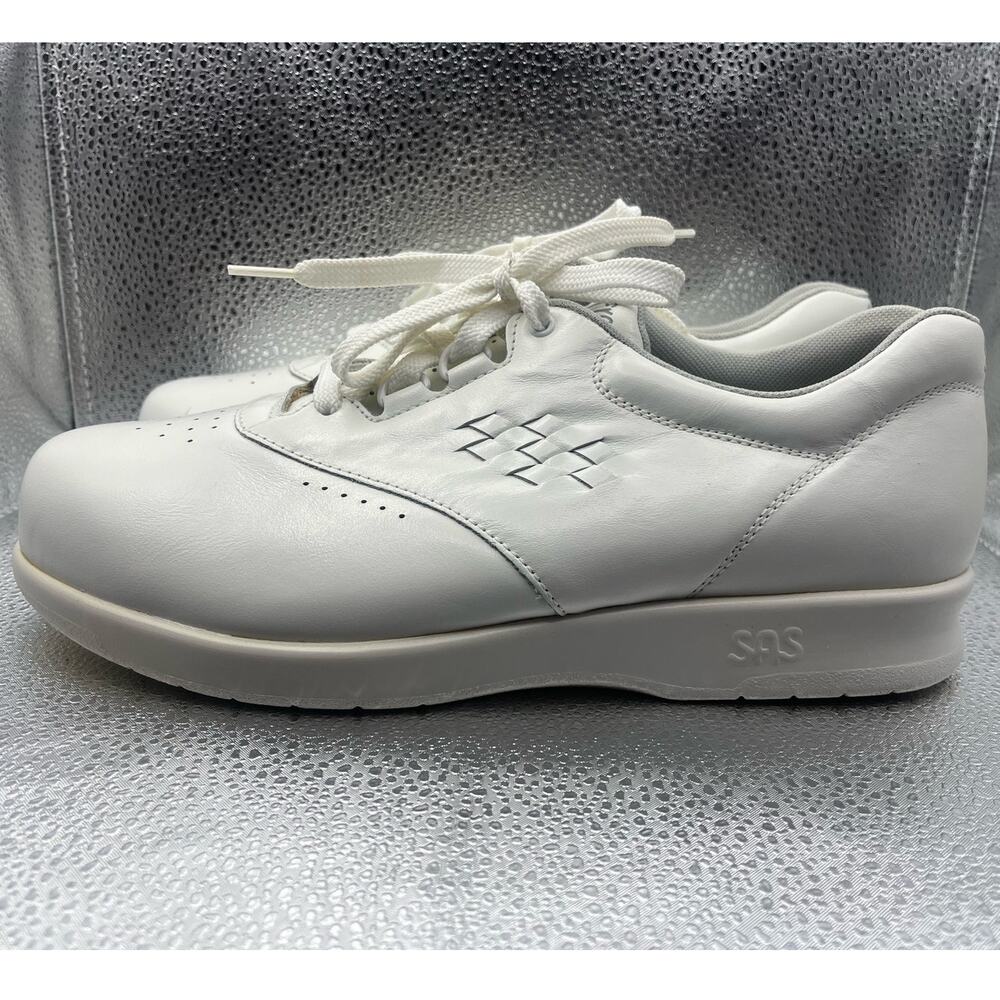 SAS San Antonio Shoemakers White Leather Lace Up Comfort Walking Shoes Size 9